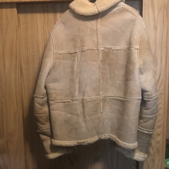 Vintage Mens Shearling and Leather Rancher Marlboro Coat Size 48 - Picture 5 of 11